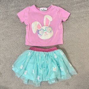 Rare Editions 2T Top & Skirt
